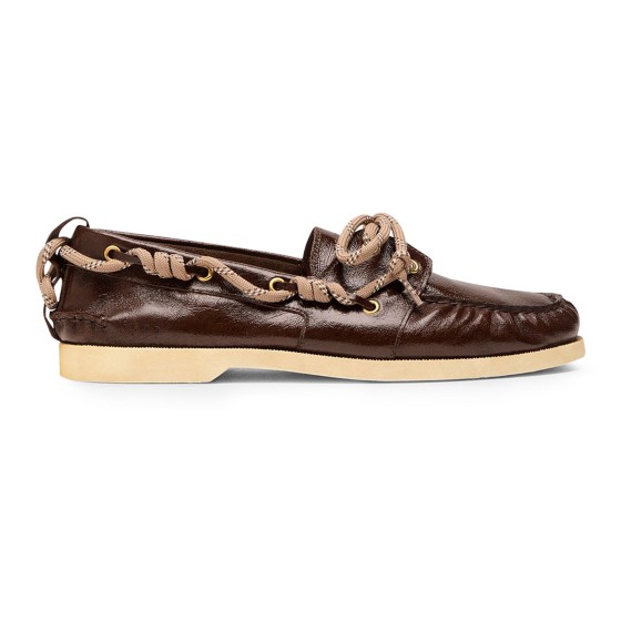 Cruise loafers with decorative laces - brown