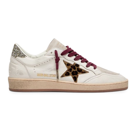 Ball Star star-print fabric sneakers - white