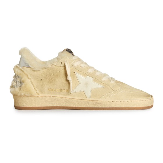 Ball Star LTD sneakers in suede and shearling - Beige