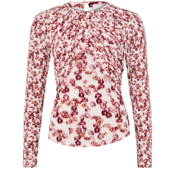 Gaetane long sleeves top - Burgundy