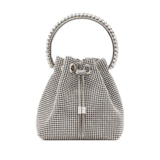 Bon Bon satin rhinestone handbag - Silver