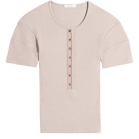 Fitted Henley t-shirt - Green