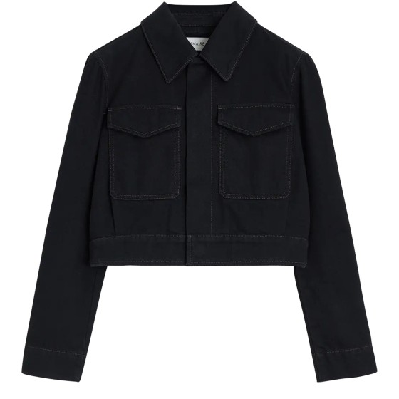 Short double-pocket jacket - Black