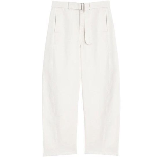 Pleated drawstring trousers - Off-white
