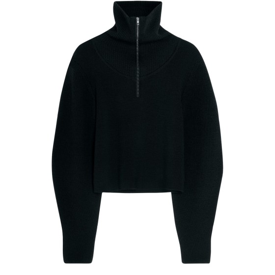 Zipped sweater - Black