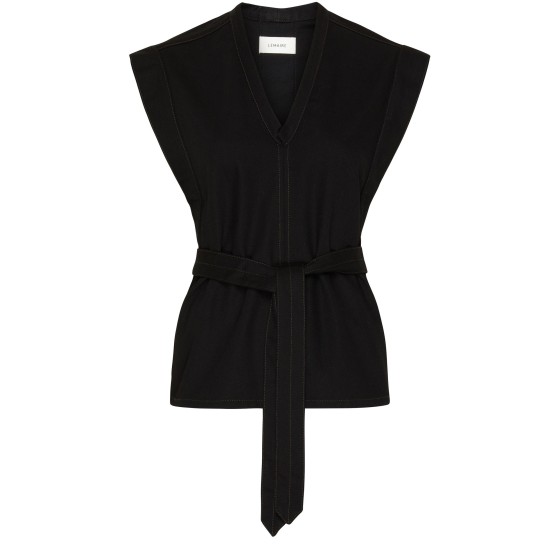 Sleeveless robe - Black