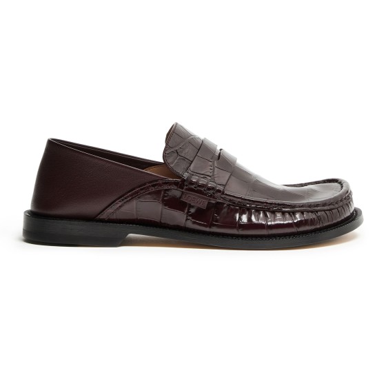 Campo bi-material loafers - Burgundy