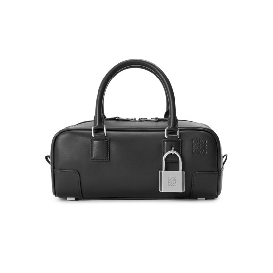 Amazona 23 cropped bag in shiny calfskin - Black