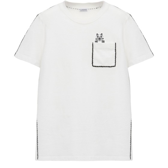 Straight cotton t-shirt - white