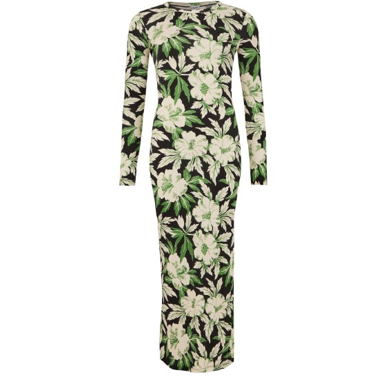 Floral print tube dress - Colorful