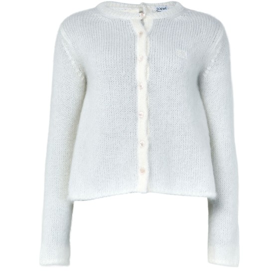 Mohair blend cardigan - white