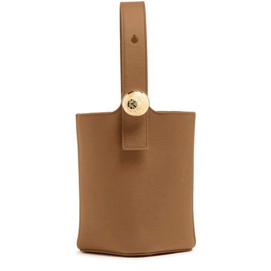 Pebble Mini Bucket Bag - brown