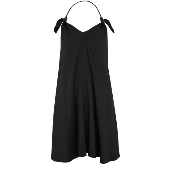 Rayon spaghetti strap dress - Black