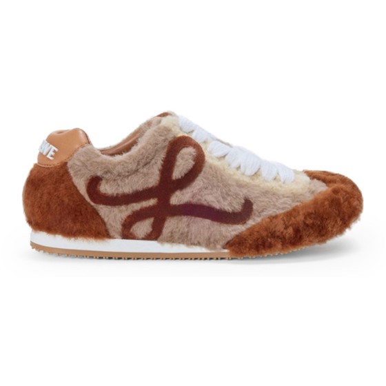 Ballet Runner 2.0 in shearling sneakers - brown
