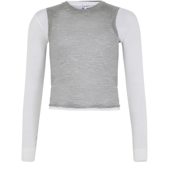 Draped cashmere sweater - grey