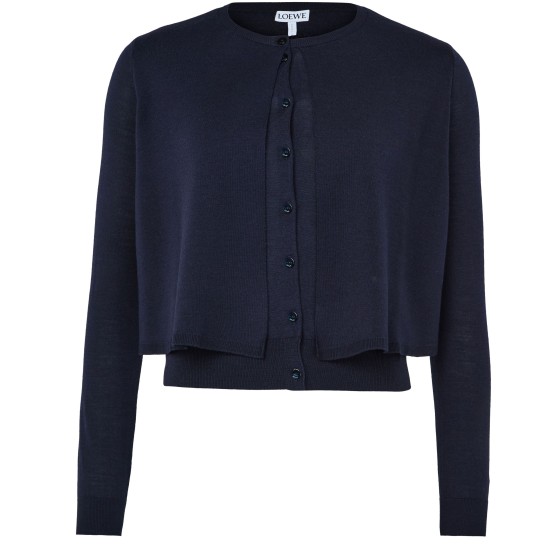 Wool cardigan - navy blue