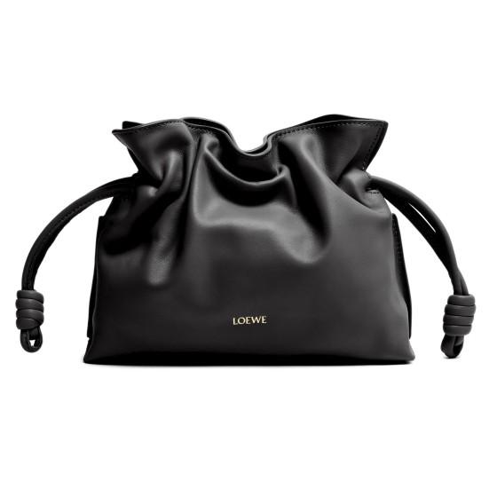 Mini Flamenco clutch in nappa calfskin - Black
