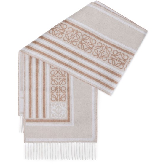 Wool and cashmere scarf - Beige