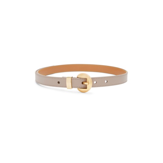 Pebble belt in smooth calfskin - Beige