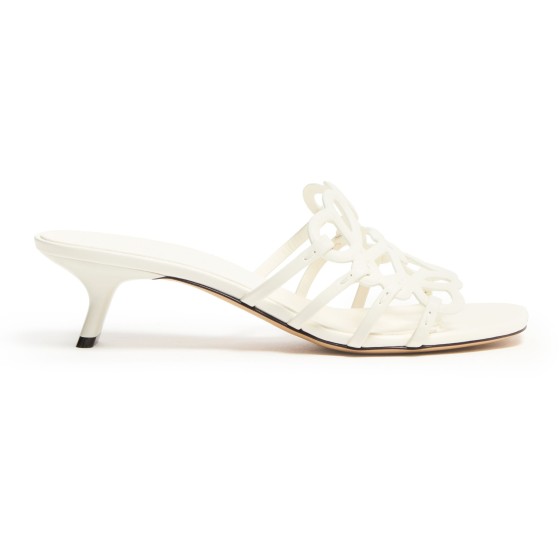 Anagram Petal calfskin sandals - white