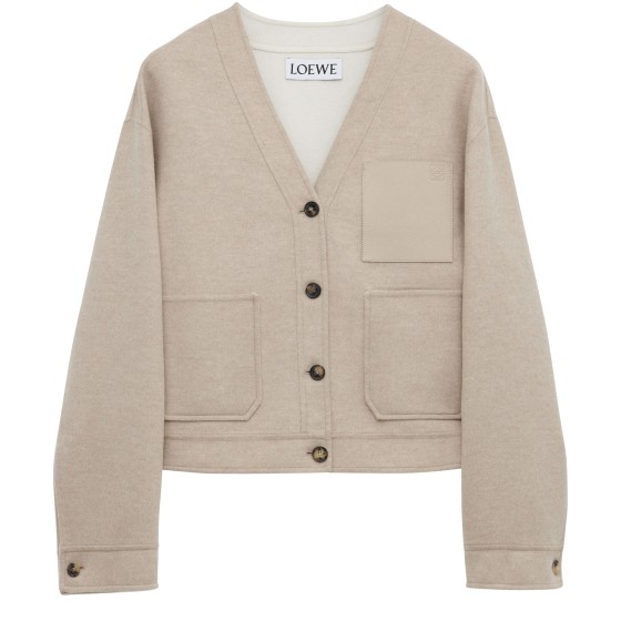 Wool and cashmere cardigan - Beige