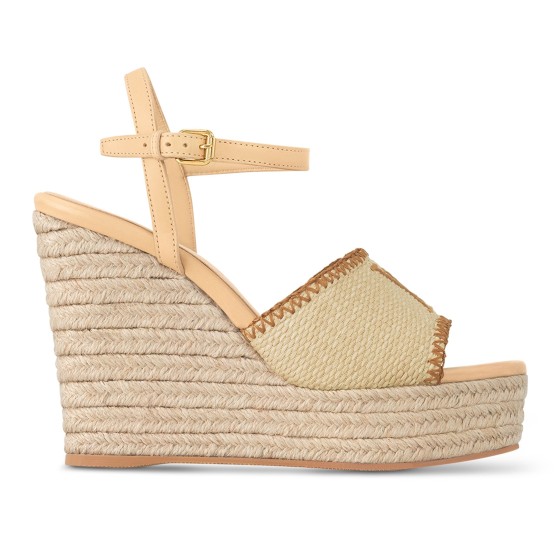 Helios Wedge Sandal - Beige