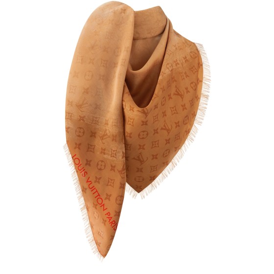 LV Painterly Shawl - Orange