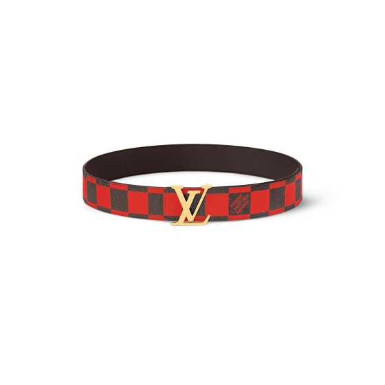 LV Initiales 40mm Reversible Belt - Red