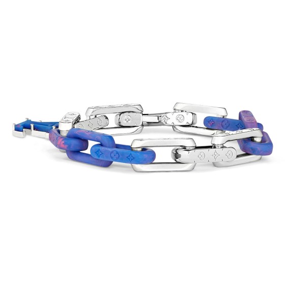 Monogram Chain Bracelet - Blue