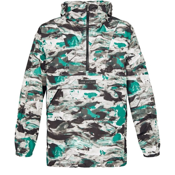 Surface Planet Pattern Hooded Safari Jacket - Colorful