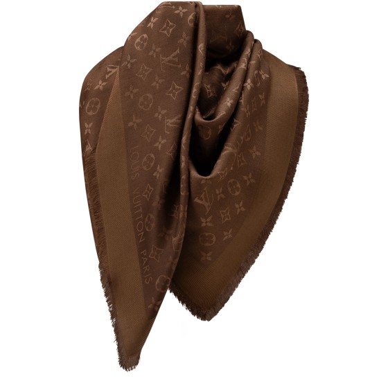 Monogram Classic Shawl - brown