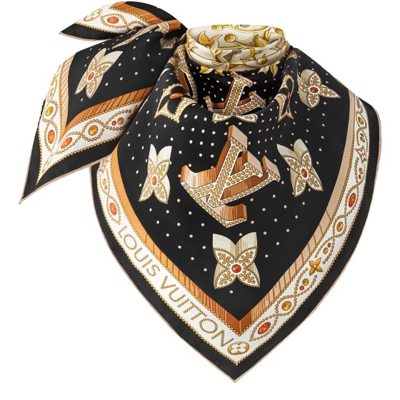 Monogram LV Locks Square 90 - Black