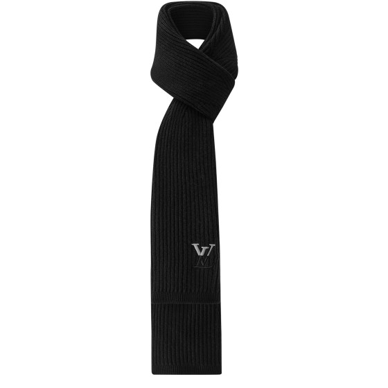 LV Dual Knit Scarf - Black