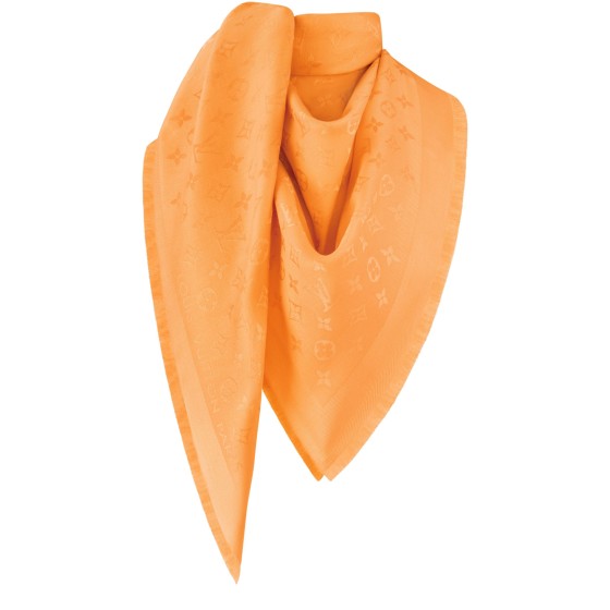 Monogram Shawl - Orange