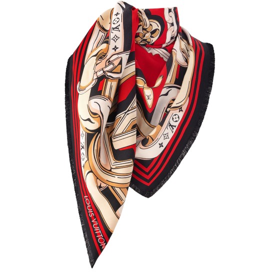 Bejewelled Shawl - Red