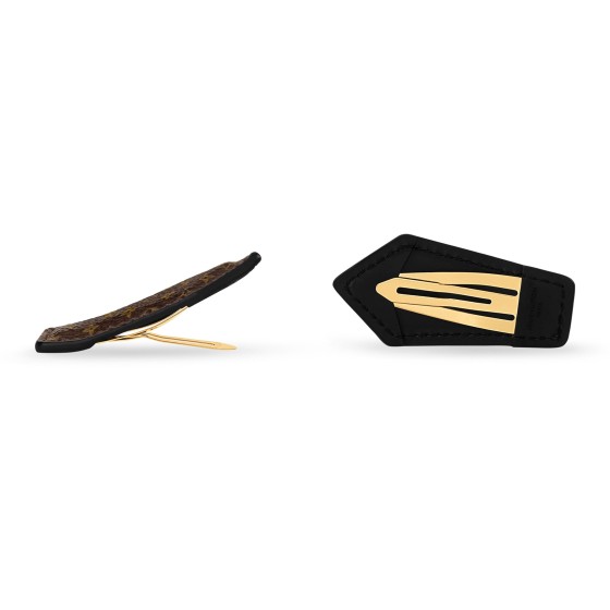 LV Backstage Mini Hair Clips - brown