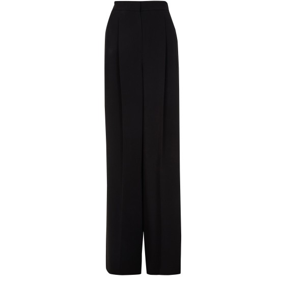 Laccato wide-leg pants - Black