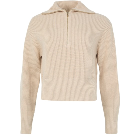 Nadar zip-neck sweater - Beige