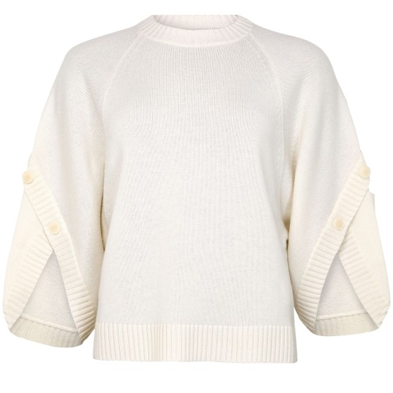Ampex round neck sweater - white