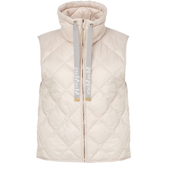 Sleeveless down jacket - Beige