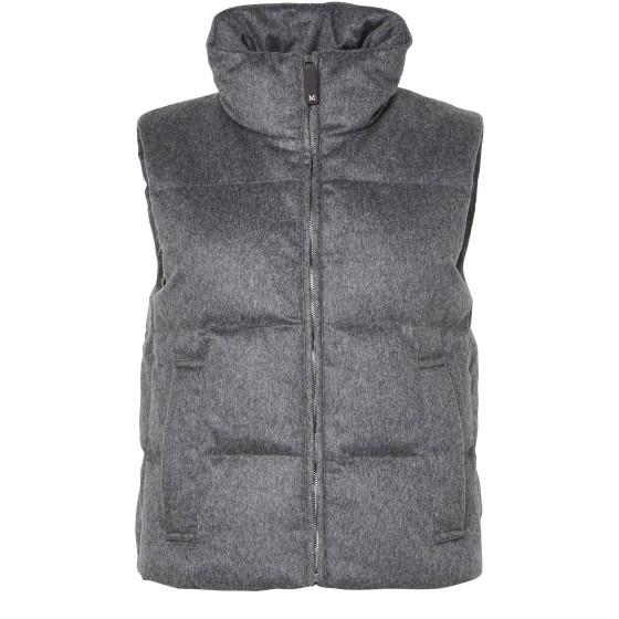 Sleeveless puffer jacket - grey