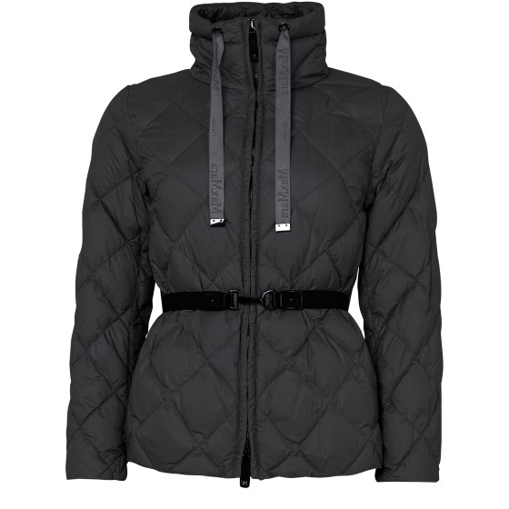 Zip-up puffer jacket - Black