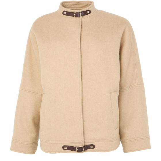 Fascia cropped coat - Beige