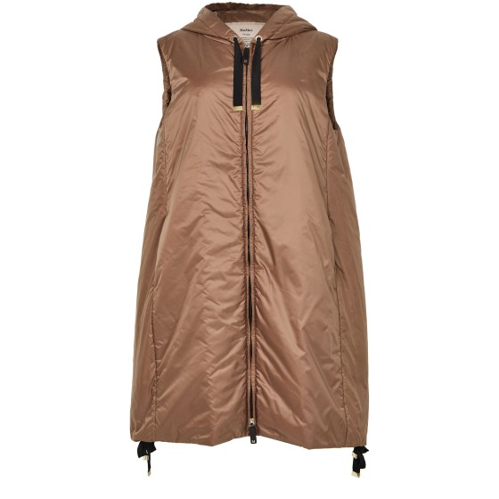Greengi sleeveless jacket - THE CUBE - brown