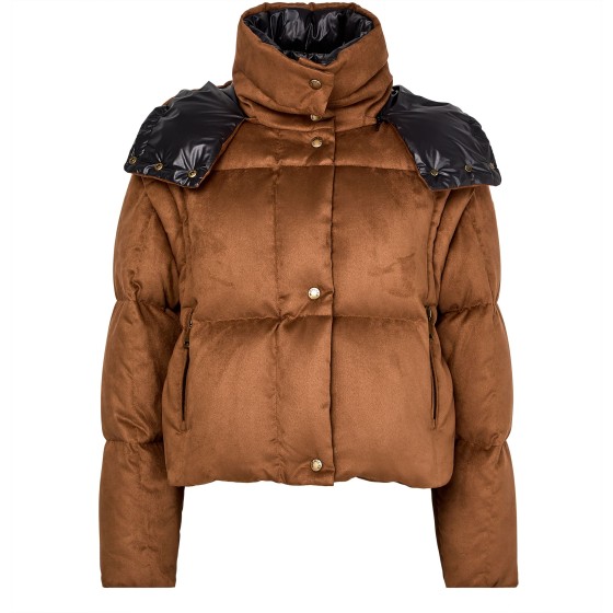 Paterne hooded puffer jacket - brown