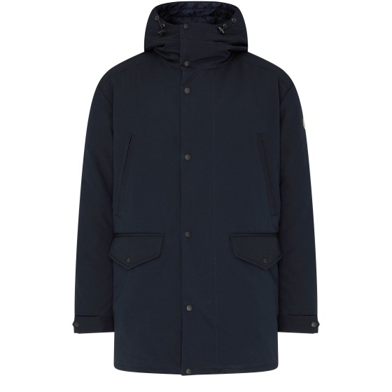 Long parka coat - navy blue