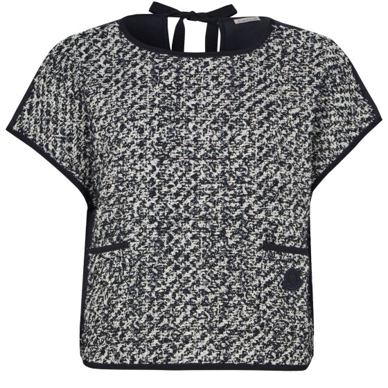 Short-sleeved top - navy blue