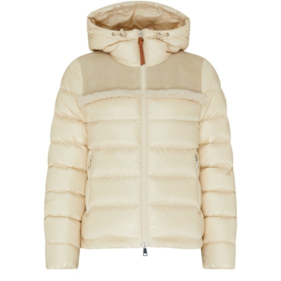 Beauvais Wool Leather Down Jacket - Beige