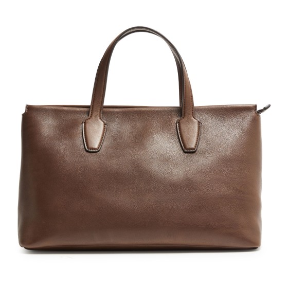 Marcel leather tote bag - brown