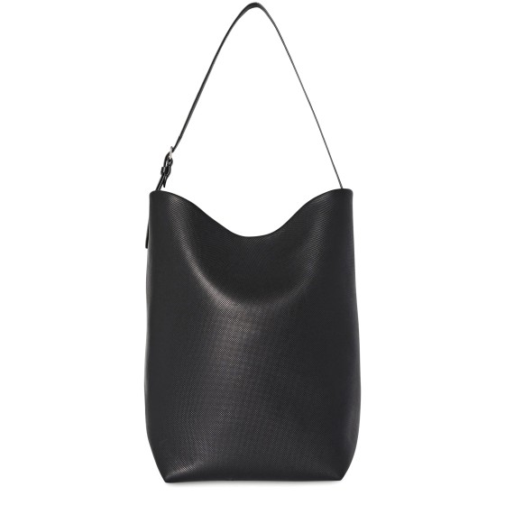 Large N/S Park Tote Belt Leather Shoulder Bag - Black